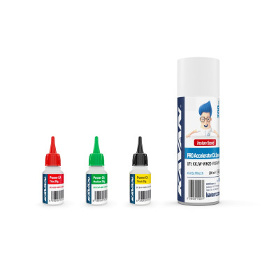 Superglue CA POWER FIX Thin+Medium+Thick 20g + Accelerator